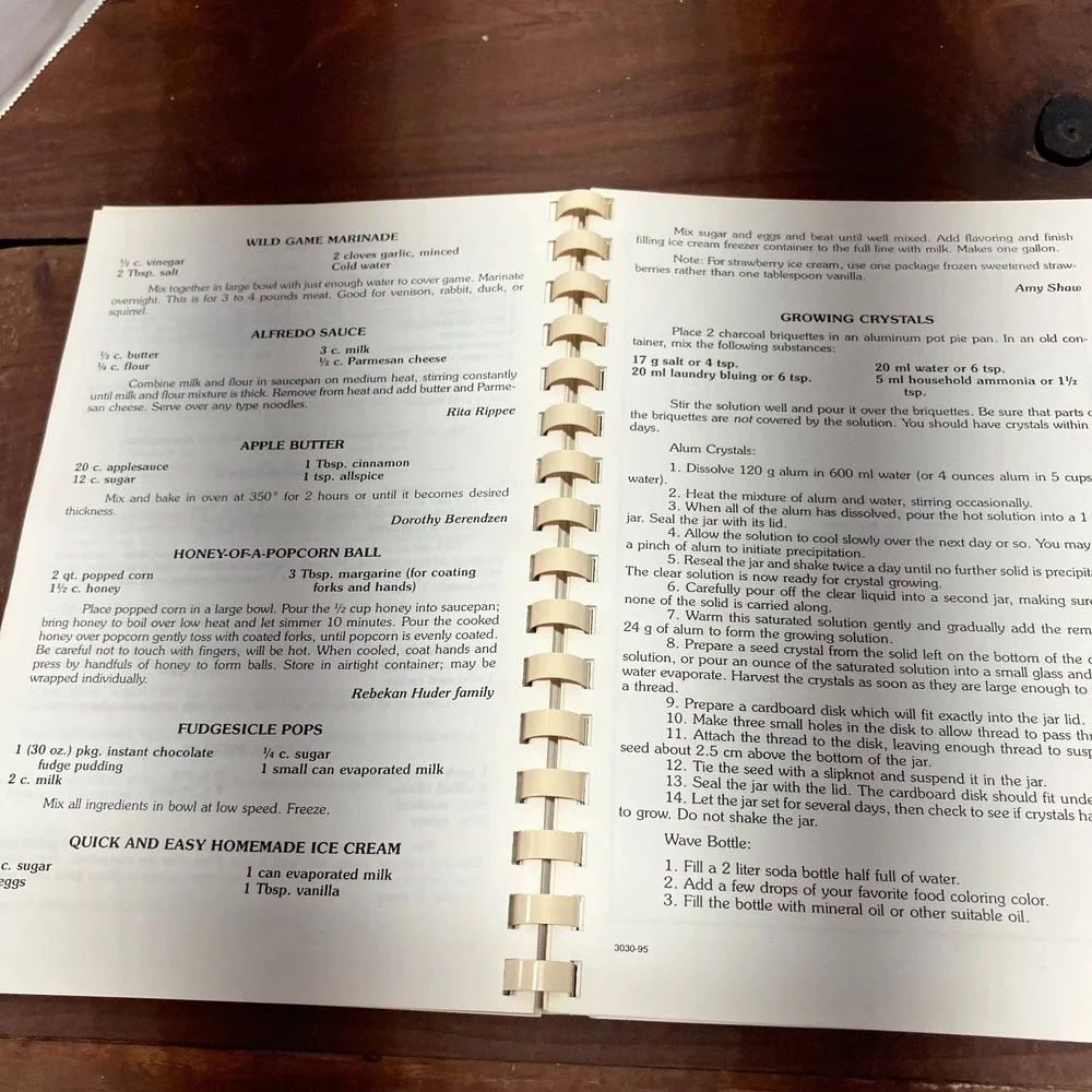 What's Cookin' At Cole RV School 1995-96 Cookbook Music Boosters Spiral Bound